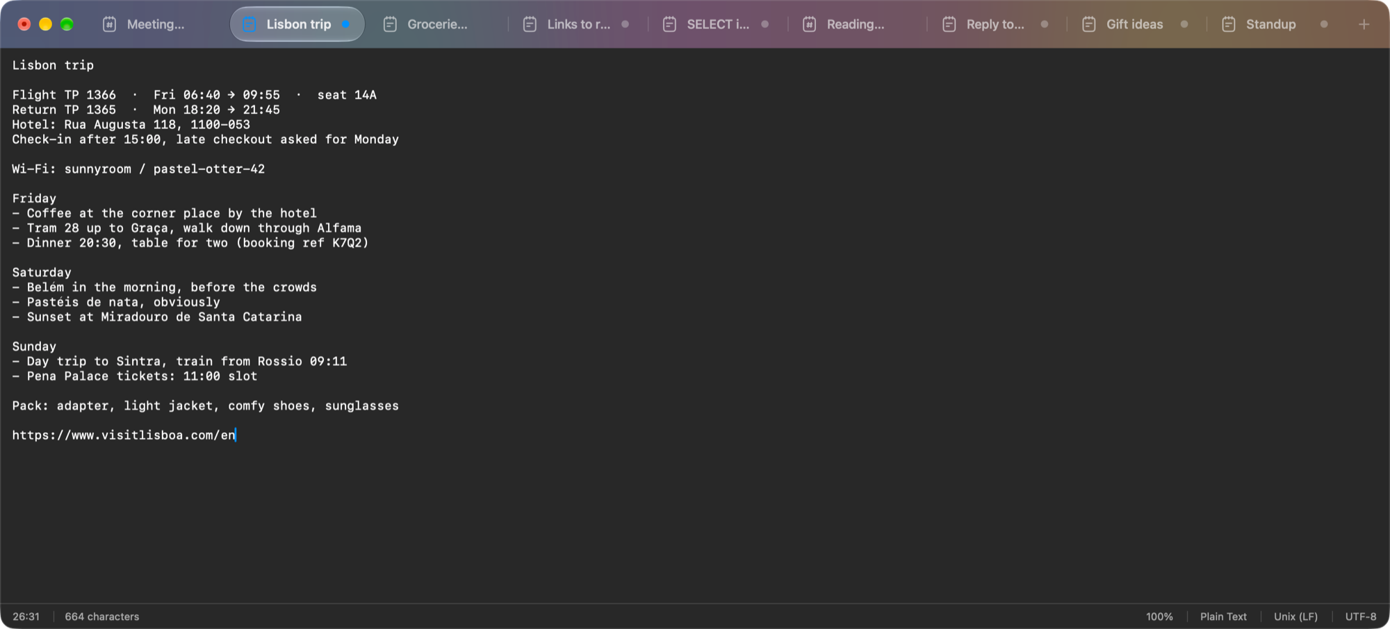 The same Untitled window in Dark Mode.